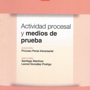 Actividad Procesal y Medios de Prueba - VI Tomos. Año 2023/ 453  Pág. Autor Santiago Martínez, Leonel González Postigo
