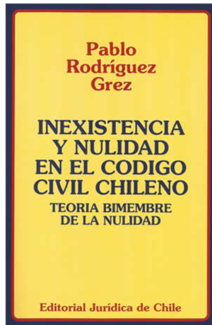 Inexistencia y Nulidad en el Código Civil Chileno - Teoría Bimembre de la Nulidad. Año 2004/338 Pág. Autor Pablo Rodríguez Grez