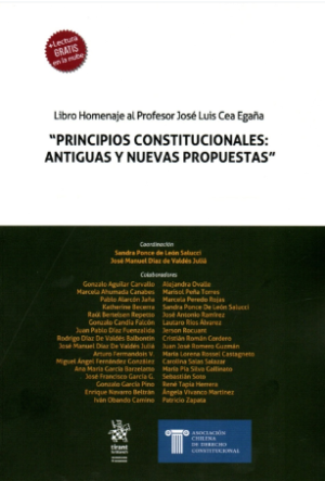 Principios Constitucionales: Antiguas y Nuevas Propuestas. Año 2023/ 652 Pág. Autor Sandra Ponce de León y José Manuel Díaz de Valdés Juliá