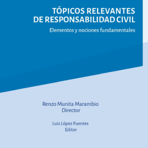 Tópicos Relevantes de Responsabilidad Civil - Elementos y Nociones Fundamentales. Año 2024/ 628 Pág. Autor Renzo Munita Marambio