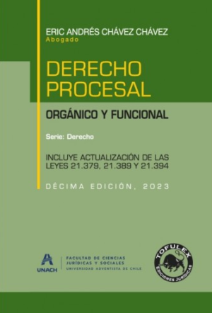Derecho Procesal Orgánico y Funcional, Decima Edición. Año 2023. Autor Eric Andrés Chávez Chávez