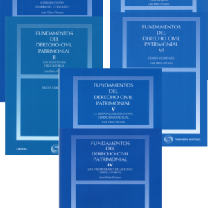 Fundamentos del Derecho Civil Patrimonial VI Volumen. Año 2007,2008,2010,2011 / 4.582 Pág. Autor  Luis Díez Picazo y Ponce de León