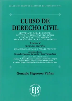 Colección Curso de Derecho Civil 5 tomos * Gonzalo Figueroa Yáñez - edición marzo 2026 * 1.710 Páginas